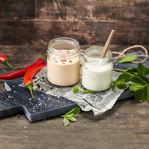 Myntedressing og Chilidressing