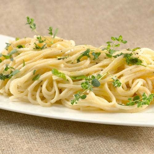 Spaghetti med smør og urter