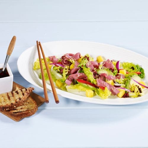 Biffsalat med mango