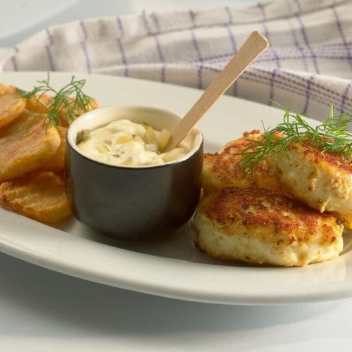 Fiskefrikadeller med remulade