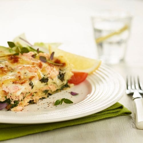 Fisk- og rekelasagne