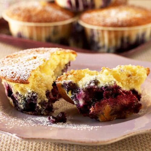 Blåbærmuffins med yoghurt