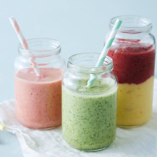 Tre fargerike smoothies med Biola®