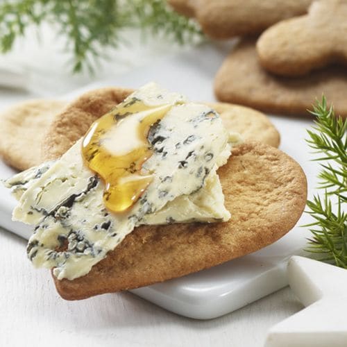 Pepperkaker med blåmuggost