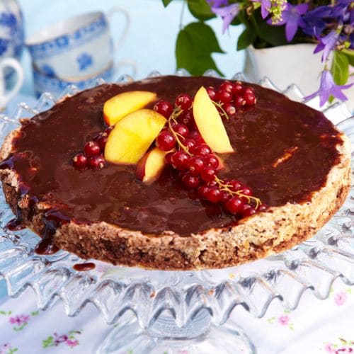 Sjokoladekake på mandelbunn