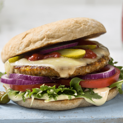 Vegetarburger med ost