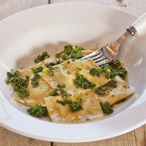 Hjemmelaget pasta ravioli 