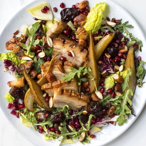 Lun julesalat med ribberester