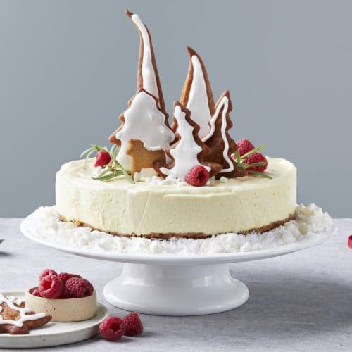 Ostekake med pepperkakebunn