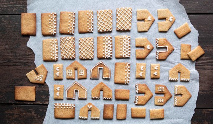 Mal små pepperkakehus