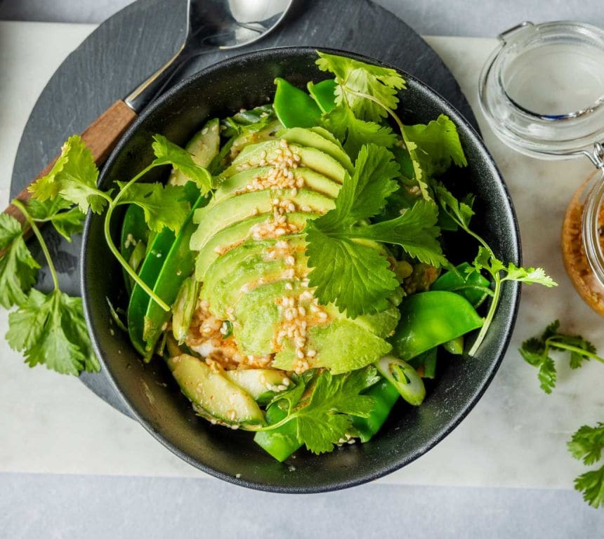 Asiatisk bowl med cottage cheese og YT® Proteinyoghurt