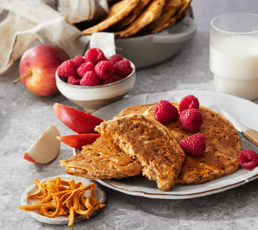 Pannebrød med kefir og brunost