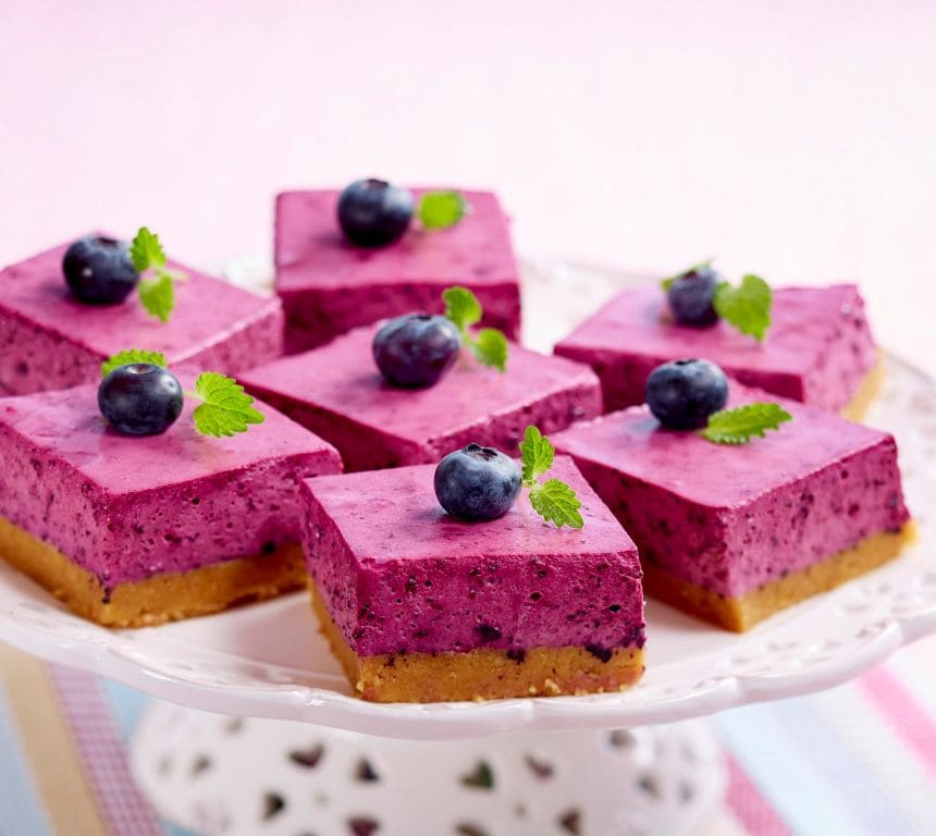 Blåbærostekake
