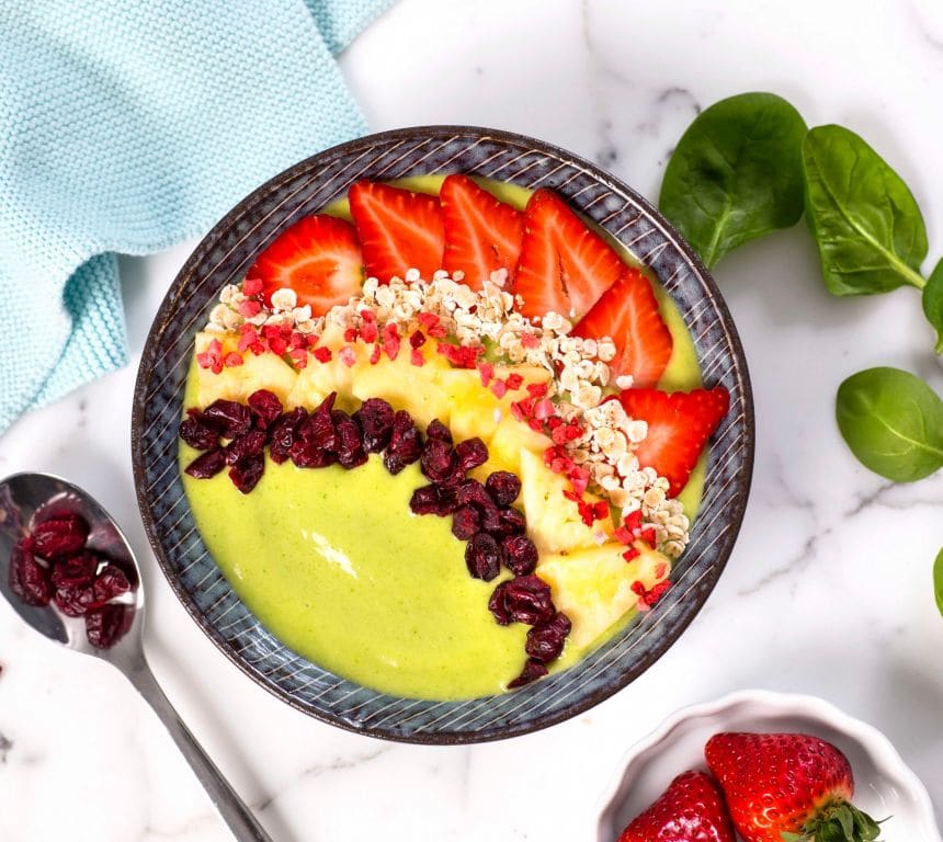Smoothie bowl med spinat