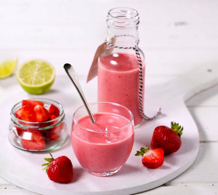 Jordbærsmoothie med lime