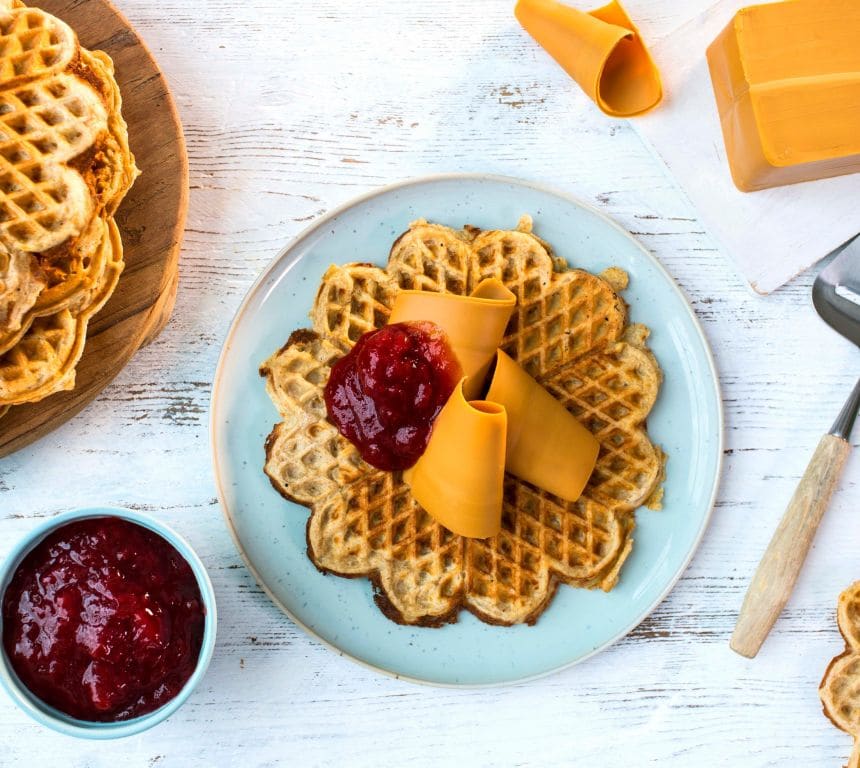 Grove vafler med brunost