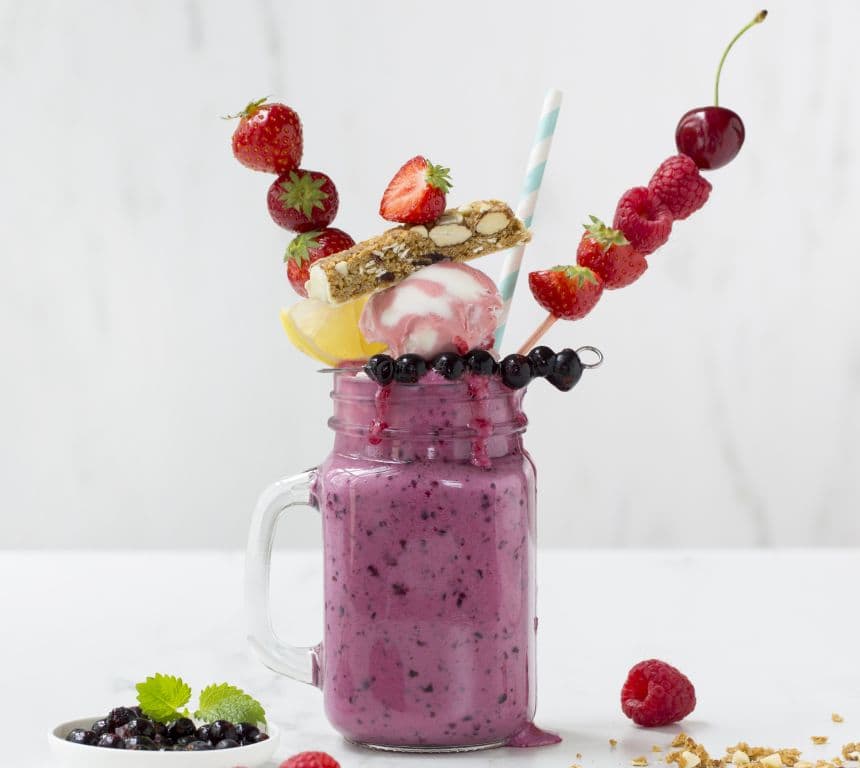 Solbær-freakshake
