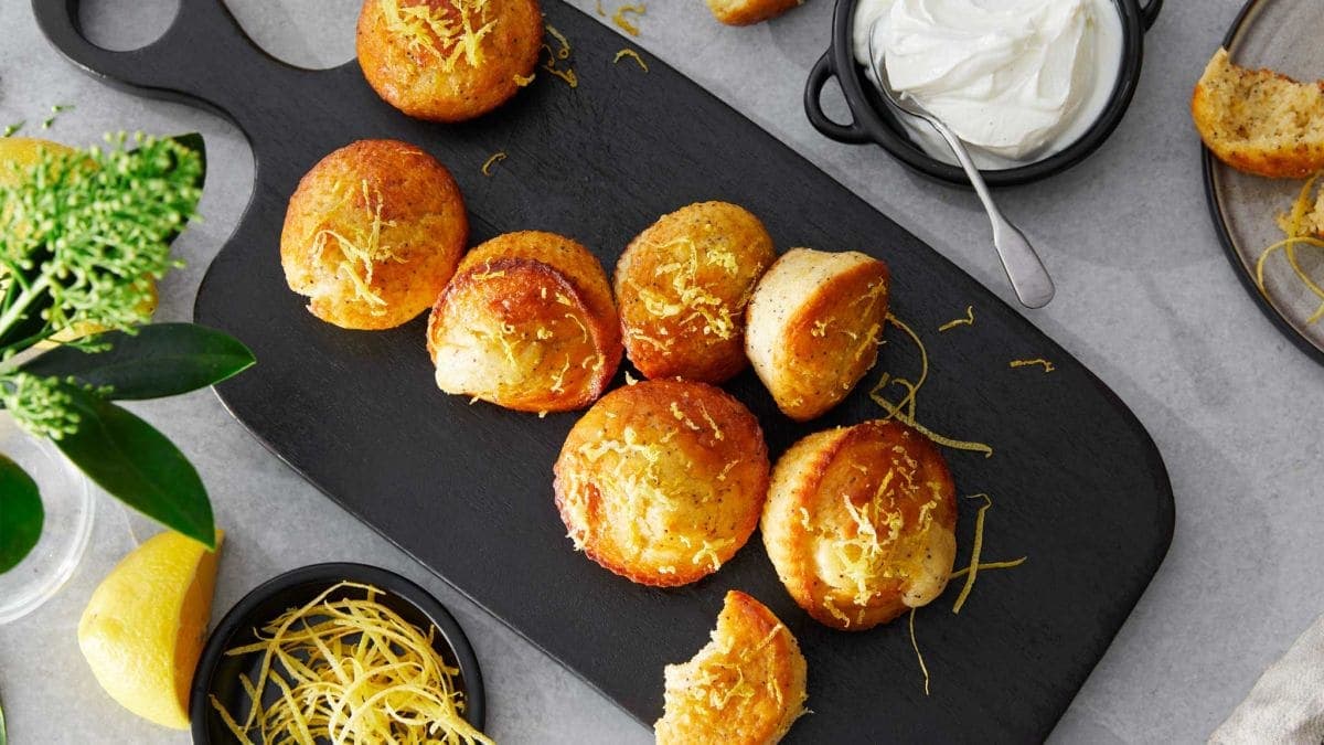 Sitronmuffins med vaniljekesam