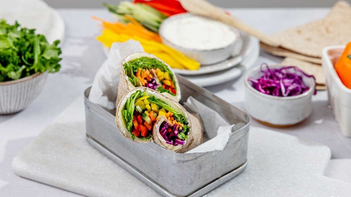 Wrap med kremost og spekeskinke