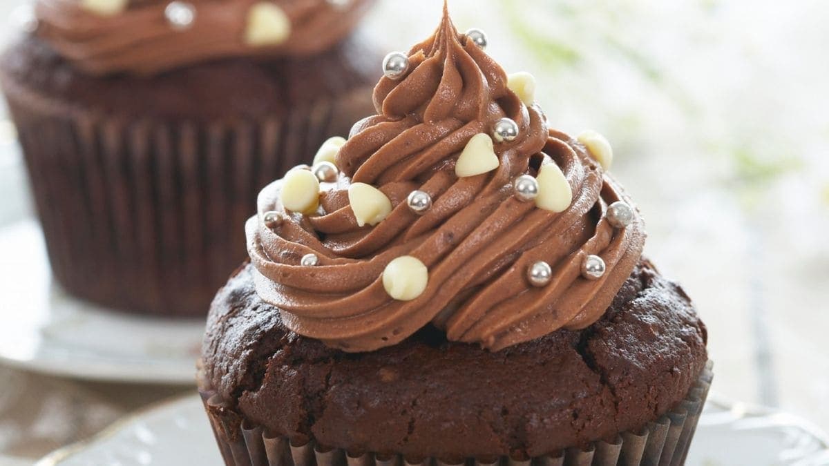 Cupcakes med nutellatopping