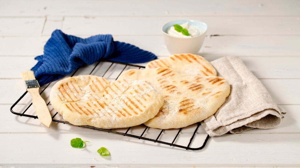 Grillet naanbrød
