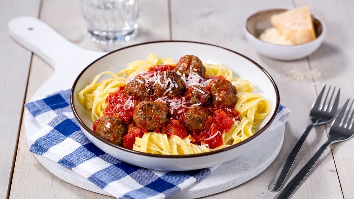 Spaghetti med kjøttboller