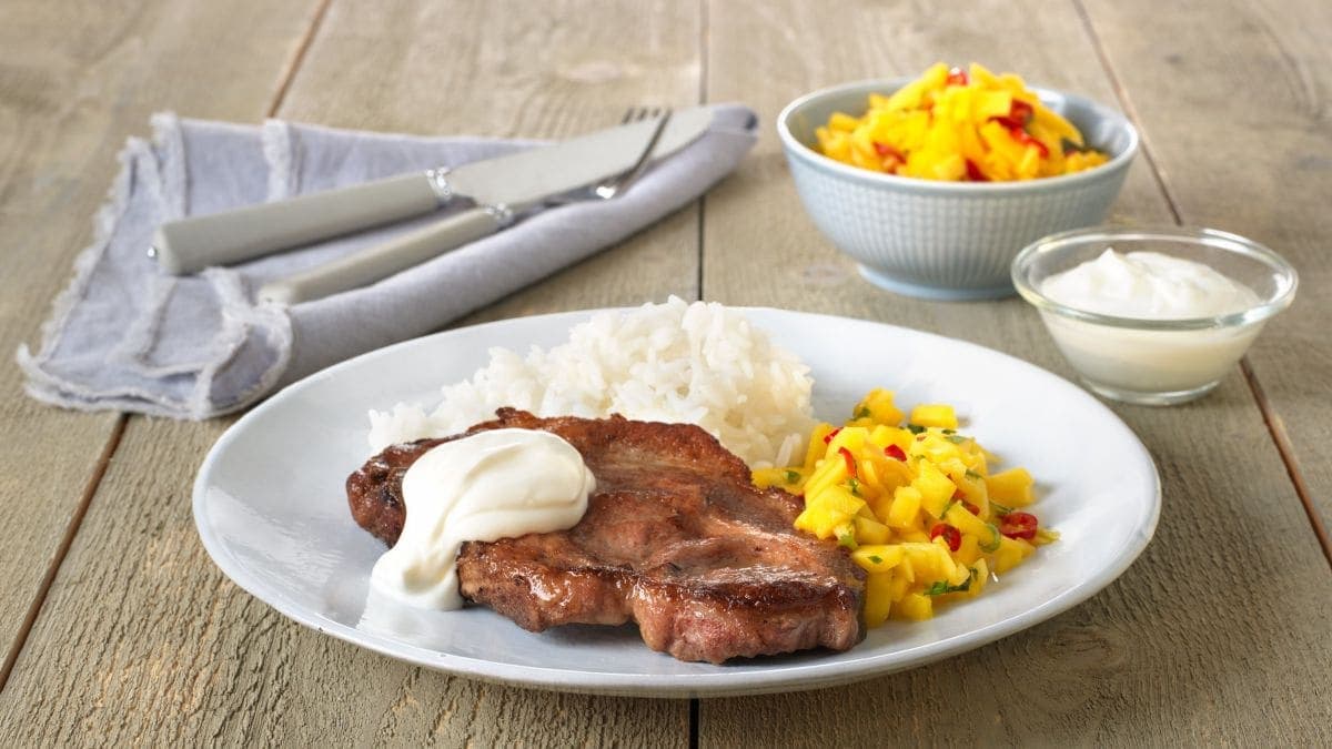 Koteletter med mangosalsa