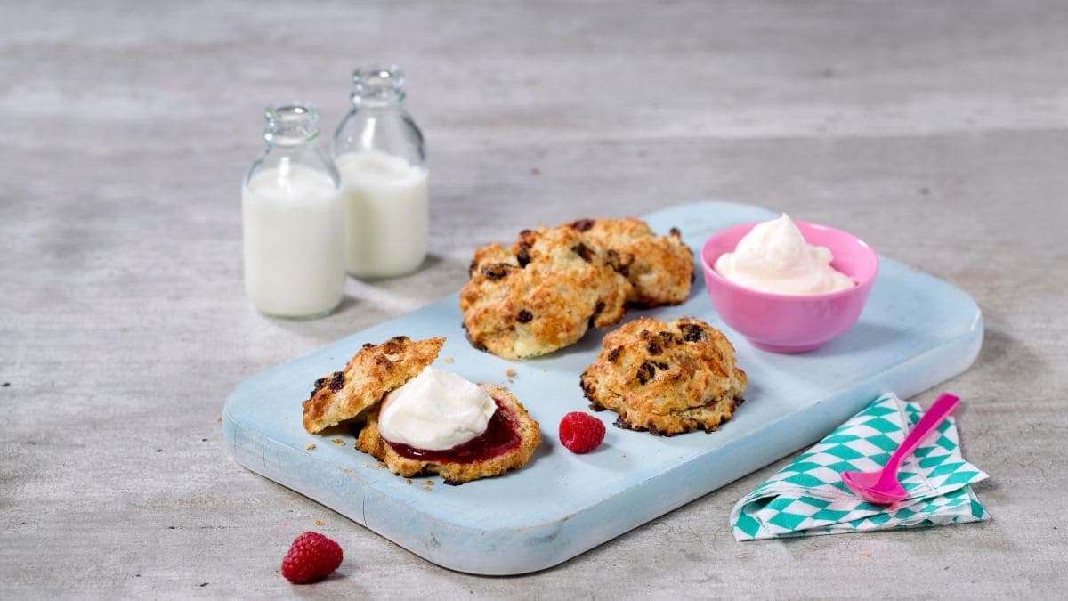 Søte scones med cottage cheese