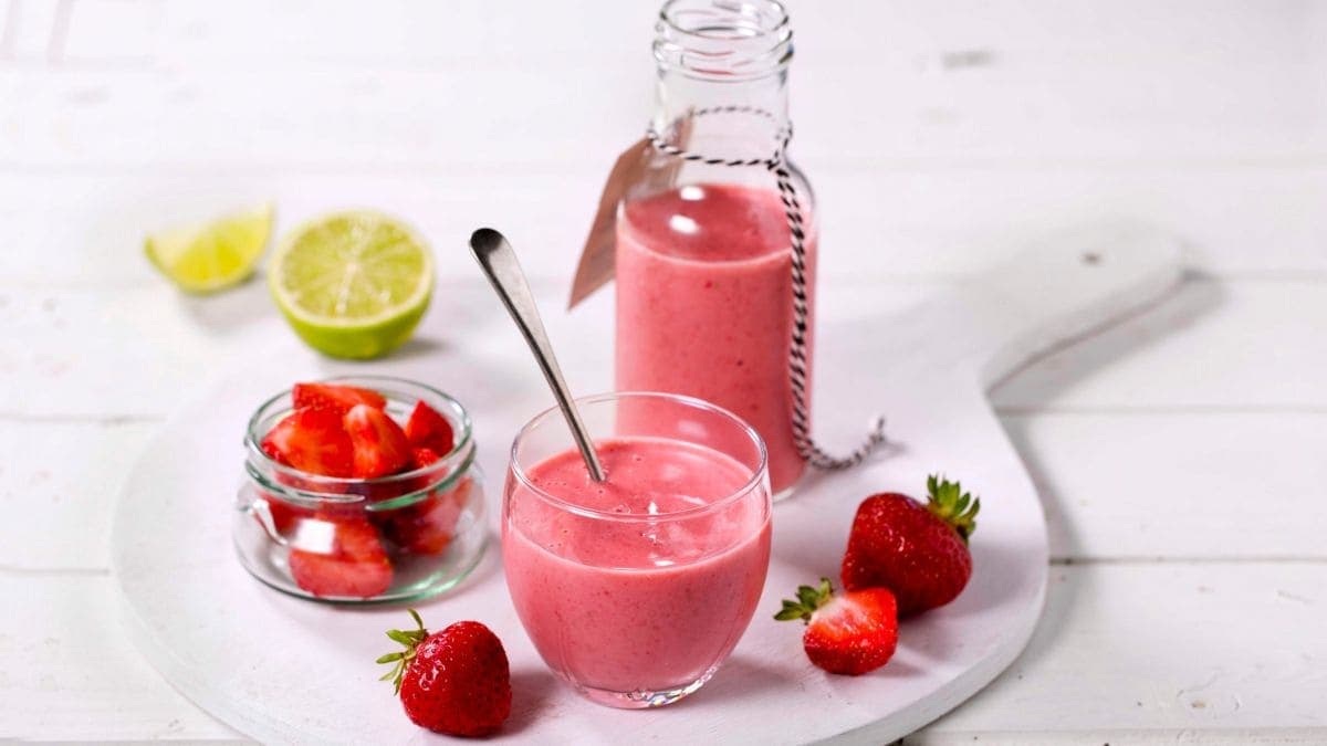 Jordbærsmoothie med lime