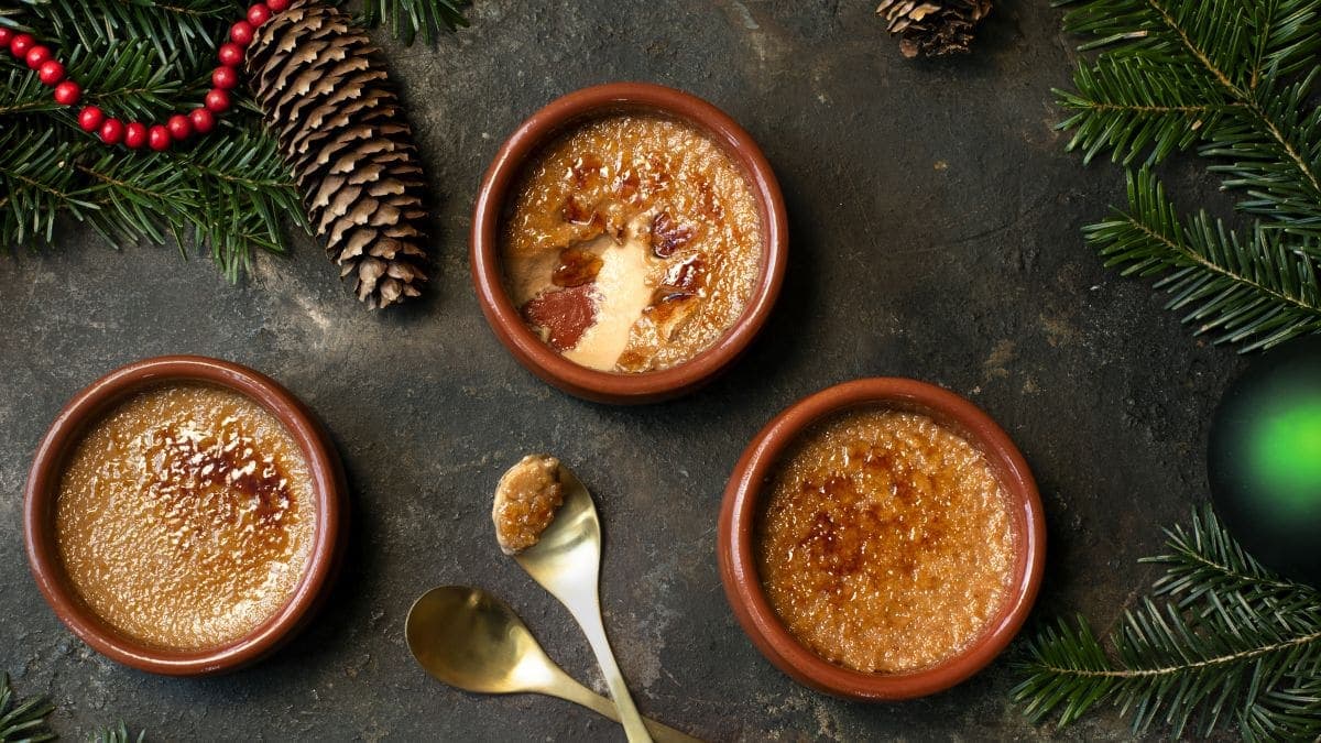 Crème brûleé med smak av sjokolade
