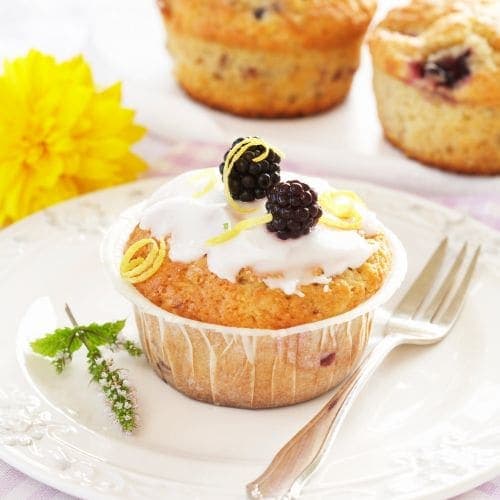 Bjørnebærmuffins
