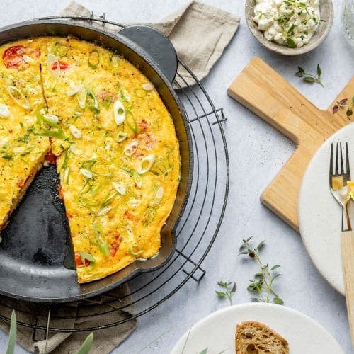 Eggepanne med cottage cheese