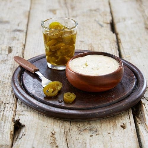 Rømmedipp med spicy Jalapeños