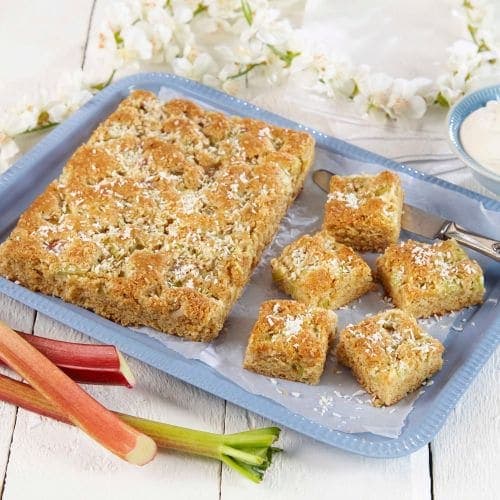 Rabarbrakake med kokos