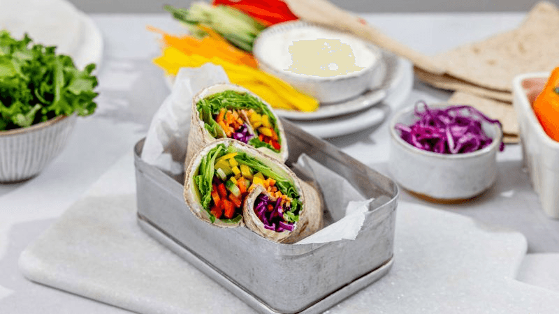 Wrap med kremost og spekeskinke