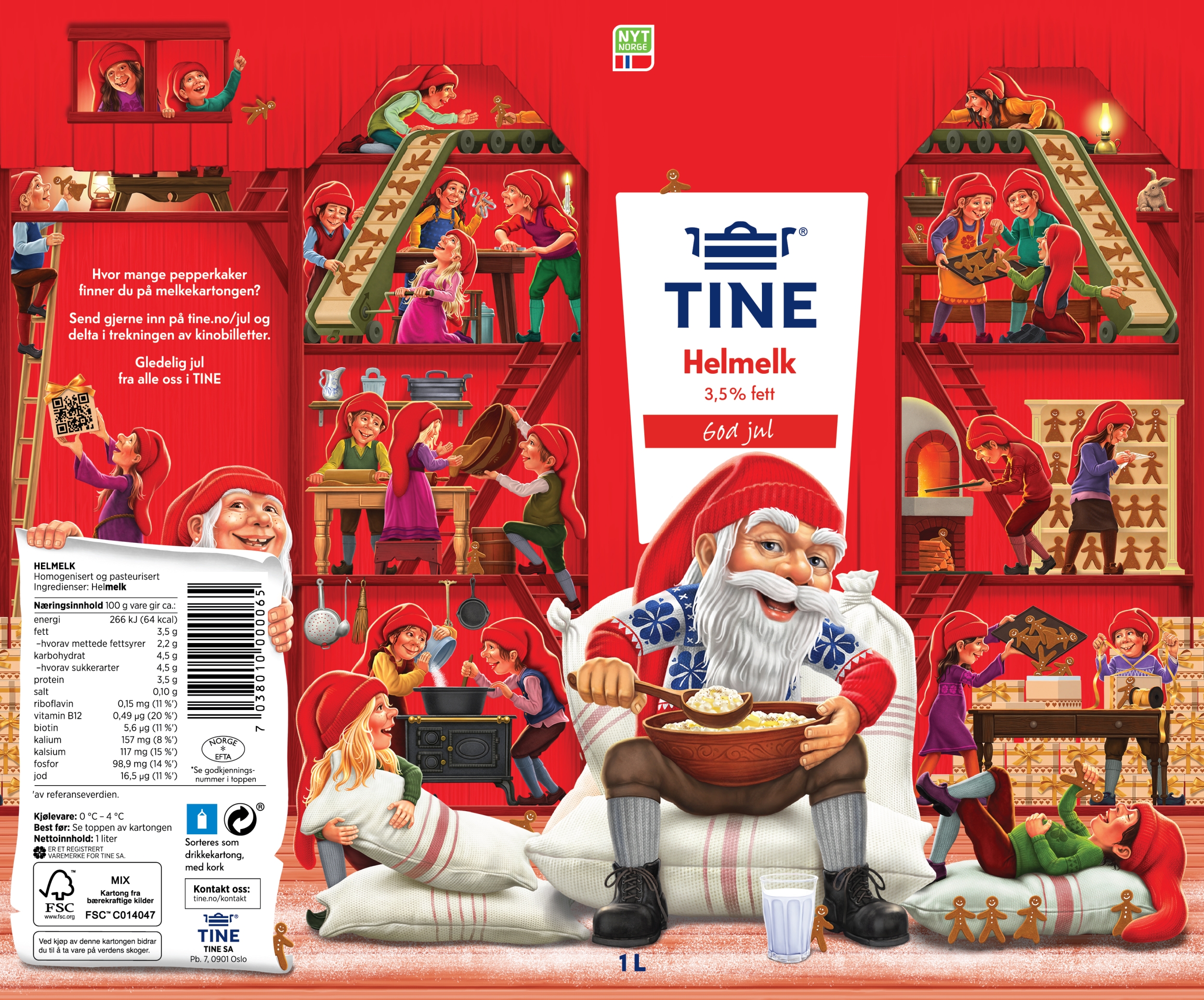 Bilde av helmelk kartongen som flatt bilde