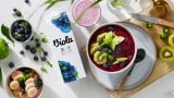 Biola smoothiebowl med Biola blåbær, kiwi, blåbær