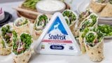 Snøfrisk® på knekkebrød med pæreskiver