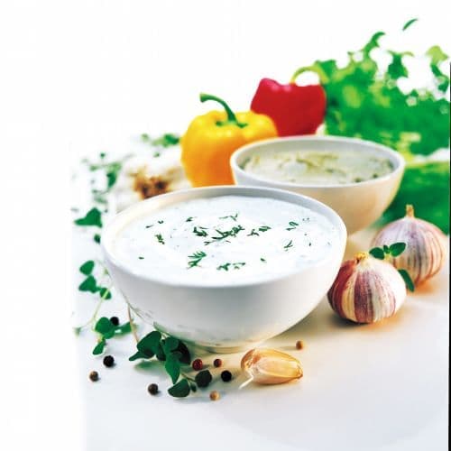 Guacamole- og hvitløksdipp