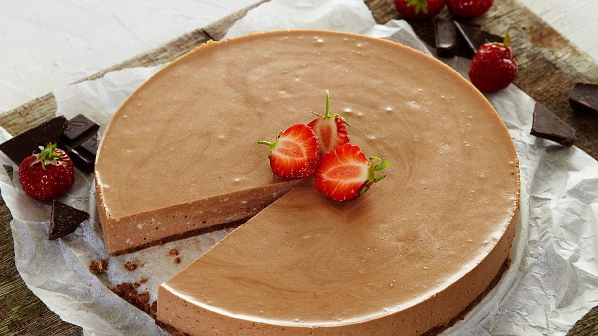 Ostekake med melkesjokolade