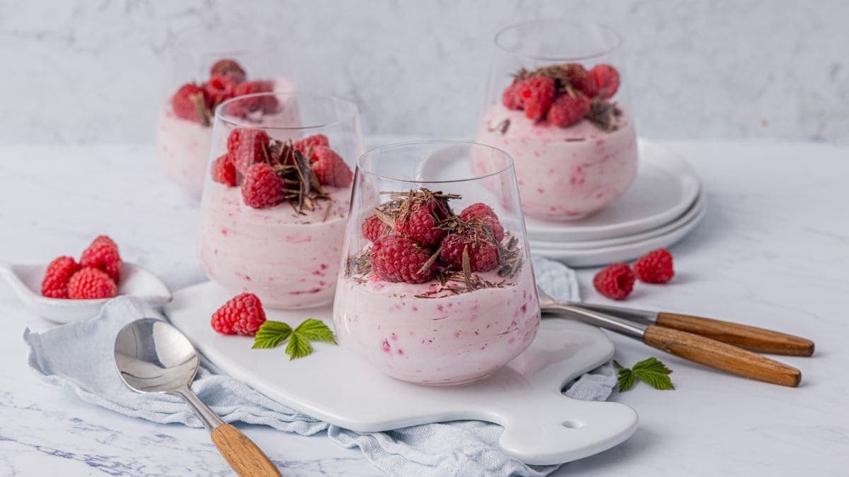 Bringebærparfait