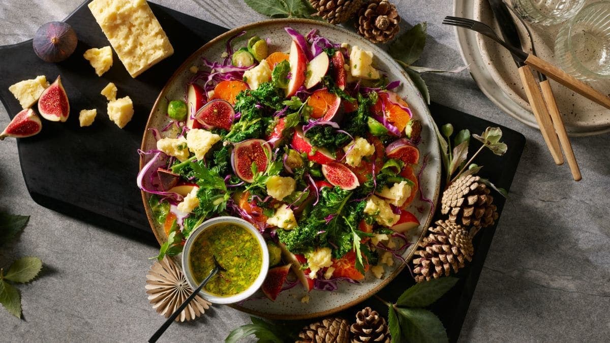 Julesalat med ost