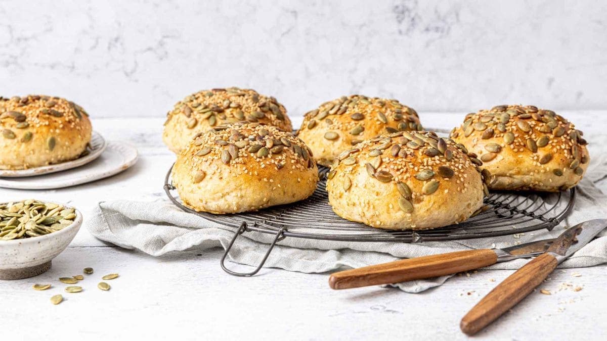 Hamburgerbrød med Cottage Cheese