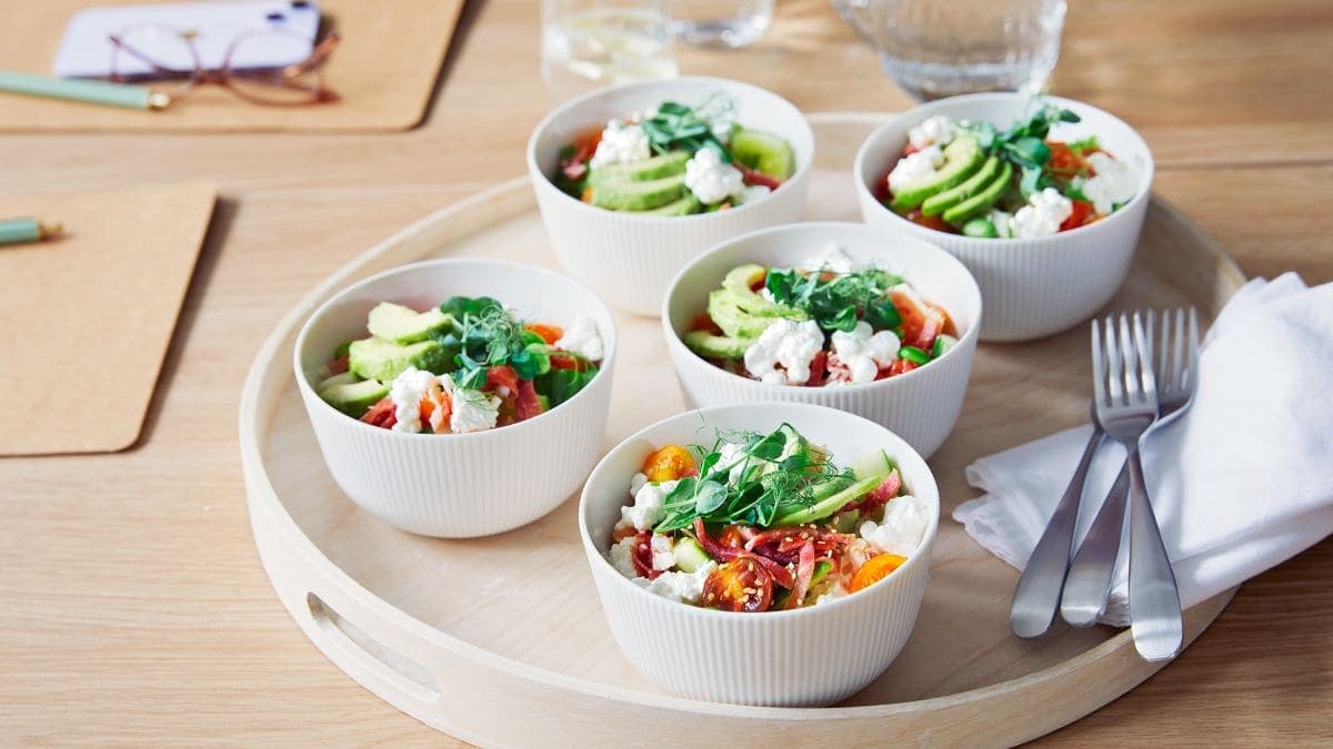 Protein-bowl med spekeskinke