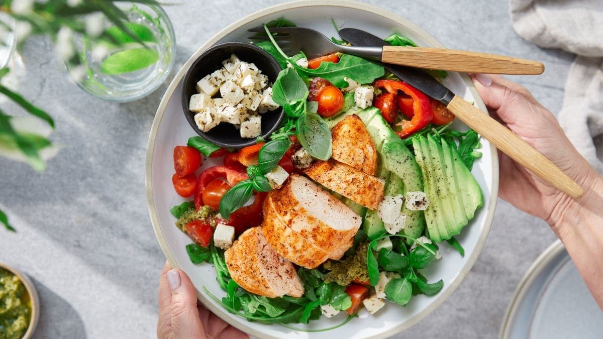 Salat med kylling