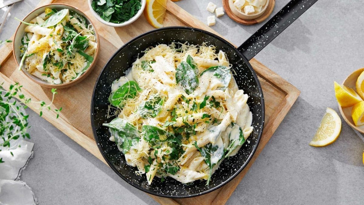 Kremet pasta med sitron