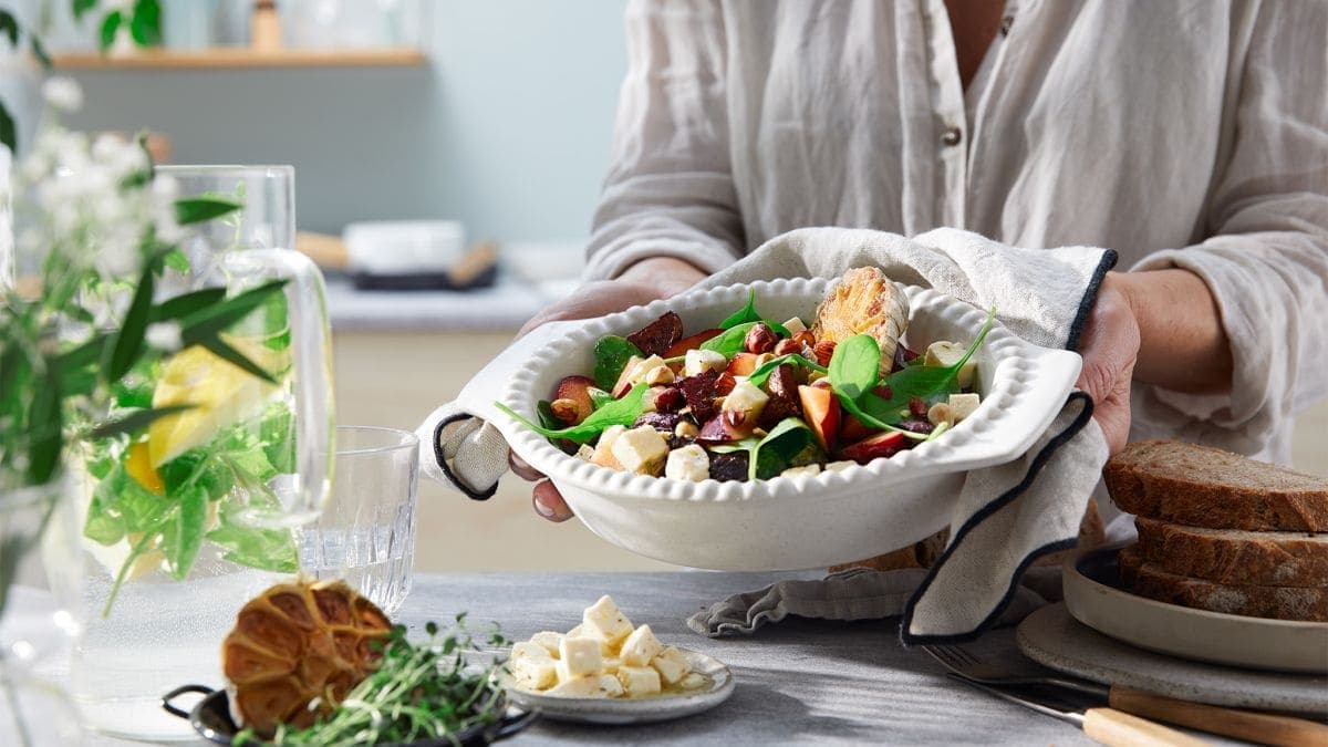 Bakte rødbeter med salatost