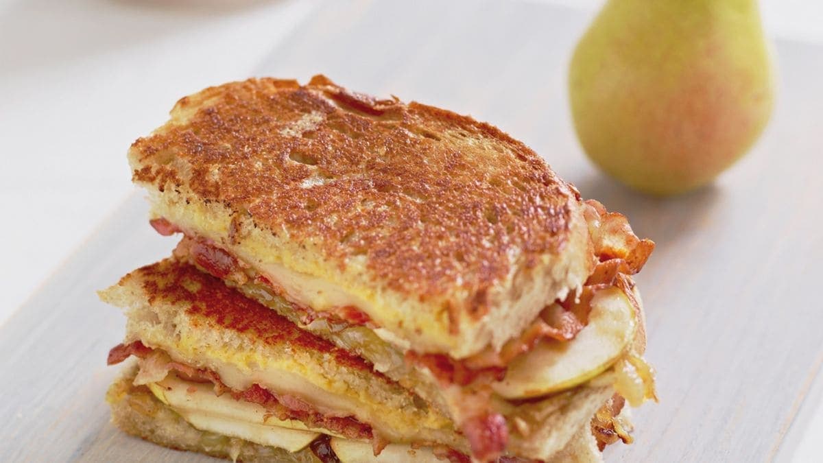 Sandwich med karamellisert løk