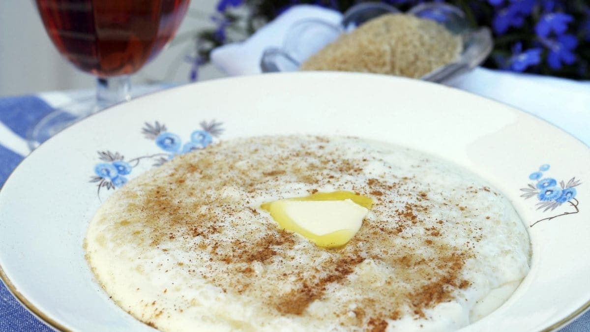 Risengrynsgrøt og rømmegrøt i ett