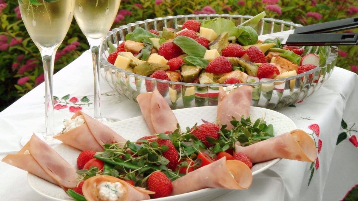 Ostefylte skinkeruller